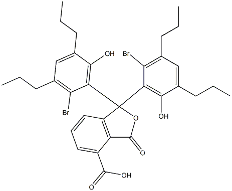 1,1-Bis(2-bromo-6-hydroxy-3,5-dipropylphenyl)-1,3-dihydro-3-oxoisobenzofuran-4-carboxylic acid Structure