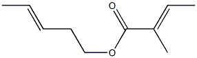(E)-2-Methyl-2-butenoic acid 3-pentenyl ester 구조식 이미지