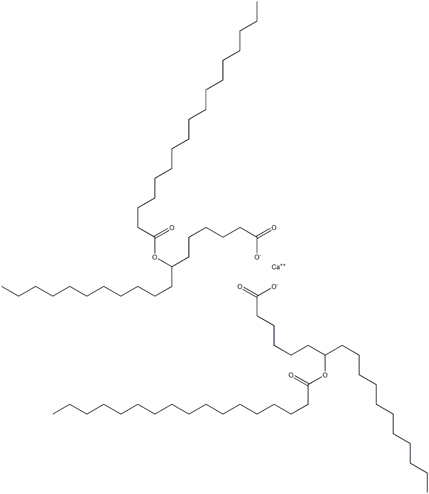 Bis(7-heptadecanoyloxystearic acid)calcium salt Structure
