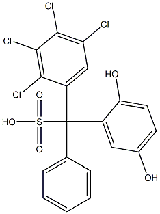 (2,3,4,5-Tetrachlorophenyl)(2,5-dihydroxyphenyl)phenylmethanesulfonic acid 구조식 이미지