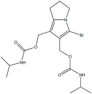 2,3-Dihydro-5-bromo-1H-pyrrolizine-6,7-dimethanol bis[N-(isopropyl)carbamate] 구조식 이미지