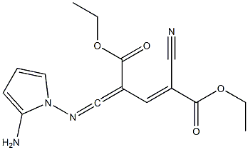 2-Cyano-4-[amino(pyrrolizino)methylene]-2-pentenedioic acid diethyl ester 구조식 이미지