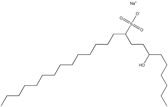 7-Hydroxytetracosane-10-sulfonic acid sodium salt Structure