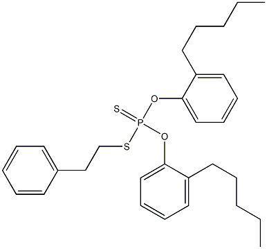 Dithiophosphoric acid O,O-bis(2-pentylphenyl)S-(2-phenylethyl) ester Structure