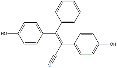 (Z)-3-Phenyl-2,3-bis(4-hydroxyphenyl)propenenitrile 구조식 이미지