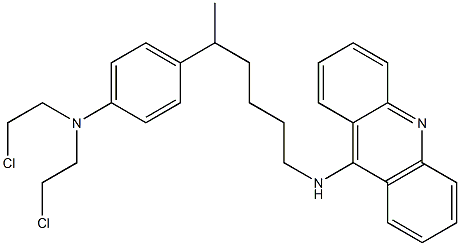 9-[5-[4-[Bis(2-chloroethyl)amino]phenyl]hexylamino]acridine 구조식 이미지