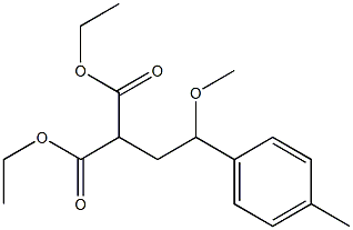 2-[2-Methoxy-2-(p-methylphenyl)ethyl]malonic acid diethyl ester 구조식 이미지