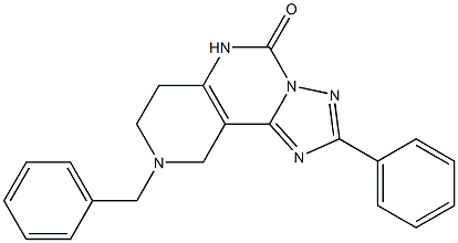 8-Benzyl-6,7,8,9-tetrahydro-2-phenyl-1,3,3a,5,8-pentaaza-3aH-benz[e]inden-4(5H)-one Structure