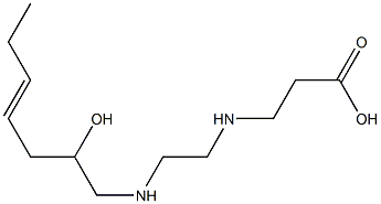 3-[N-[2-[N-(2-Hydroxy-4-heptenyl)amino]ethyl]amino]propionic acid 구조식 이미지