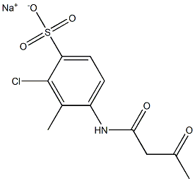 4-(Acetoacetylamino)-2-chloro-3-methylbenzenesulfonic acid sodium salt 구조식 이미지