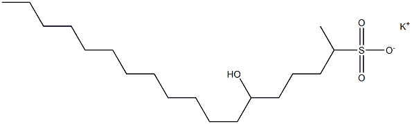 6-Hydroxyoctadecane-2-sulfonic acid potassium salt Structure