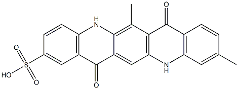 5,7,12,14-Tetrahydro-6,10-dimethyl-7,14-dioxoquino[2,3-b]acridine-2-sulfonic acid 구조식 이미지
