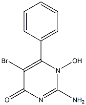 2-Amino-5-bromo-1-hydroxy-6-phenyl-4-pyrimidone 구조식 이미지