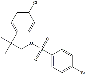 4-Bromobenzenesulfonic acid 2-methyl-2-(4-chlorophenyl)propyl ester Structure
