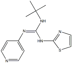 1-tert-Butyl-2-(4-pyridyl)-3-(2-thiazolyl)guanidine Structure