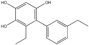 6-Ethyl-5-(3-ethylphenyl)benzene-1,2,4-triol Structure