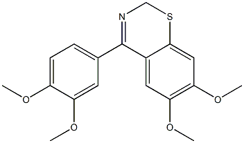 4-(3,4-Dimethoxyphenyl)-6,7-dimethoxy-2H-1,3-benzothiazine 구조식 이미지
