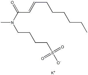 4-[N-(2-Nonenoyl)-N-methylamino]-1-butanesulfonic acid potassium salt Structure