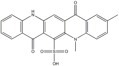 5,7,12,14-Tetrahydro-2,5-dimethyl-7,14-dioxoquino[2,3-b]acridine-6-sulfonic acid Structure