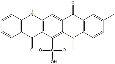 5,7,12,14-Tetrahydro-2,5-dimethyl-7,14-dioxoquino[2,3-b]acridine-6-sulfonic acid 구조식 이미지