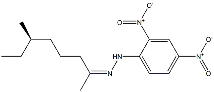 [R,(-)]-6-Methyl-2-octanone 2,4-dinitrophenylhydrazone 구조식 이미지