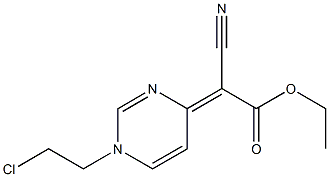 4-[Cyano(ethoxycarbonyl)methylene]-1,4-dihydro-1-(2-chloroethyl)pyrimidine 구조식 이미지