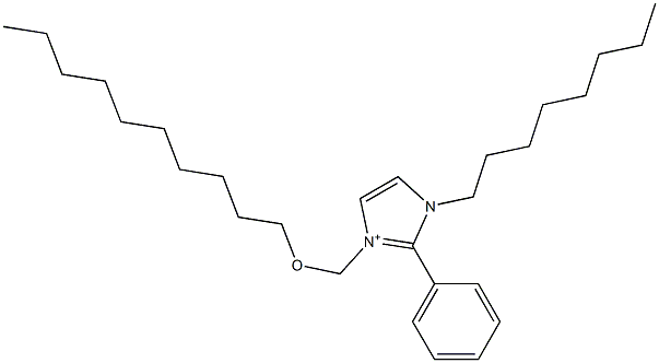 1-Octyl-2-phenyl-3-[(decyloxy)methyl]-1H-imidazol-3-ium Structure