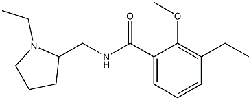 N-[(1-Ethyl-2-pyrrolidinyl)methyl]-2-methoxy-3-ethylbenzamide 구조식 이미지