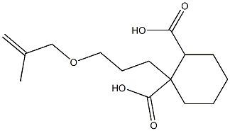 1,2-Cyclohexanedicarboxylic acid hydrogen 1-[3-(methallyloxy)propyl] ester Structure
