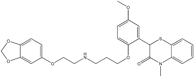 2-[2-[3-[N-[2-(1,3-Benzodioxol-5-yloxy)ethyl]amino]propyloxy]-5-methoxyphenyl]-4-methyl-4H-1,4-benzothiazin-3(2H)-one Structure