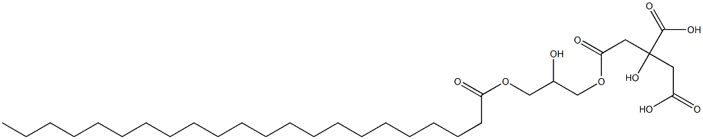 Citric acid dihydrogen 1-(2-hydroxy-3-docosanoyloxypropyl) ester Structure