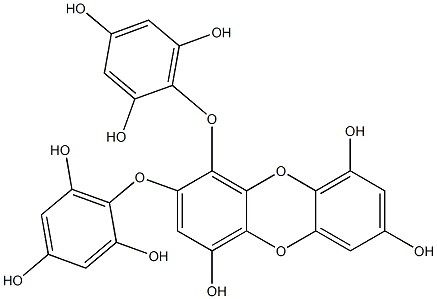 1,2-Bis(2,4,6-trihydroxyphenoxy)dibenzo[b,e][1,4]dioxin-4,7,9-triol Structure