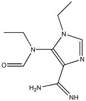 1-Ethyl-5-[formyl(ethyl)amino]-1H-imidazole-4-carboxamidine 구조식 이미지