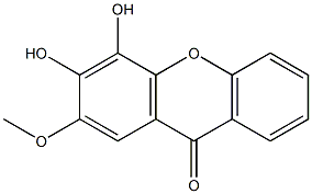 2-Methoxy-3,4-dihydroxyxanthone 구조식 이미지