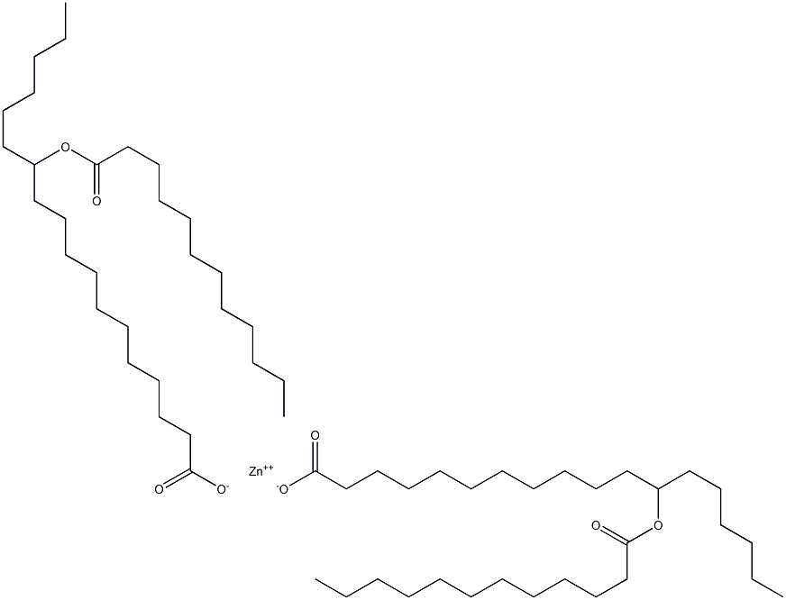 Bis(12-dodecanoyloxystearic acid)zinc salt 구조식 이미지