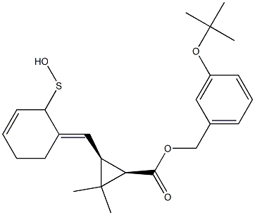 (1R,3S)-2,2-Dimethyl-3-[[(3E)-2,3,4,5-tetrahydro-2-oxothiophen]-3-ylidenemethyl]cyclopropane-1-carboxylic acid-3-tert-butoxybenzyl ester 구조식 이미지