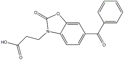 3-(2-Oxo-2,3-dihydro-6-benzoylbenzoxazole-3-yl)propanoic acid Structure