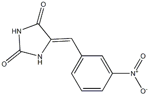 5-[3-Nitrobenzylidene]imidazolidine-2,4-dione 구조식 이미지