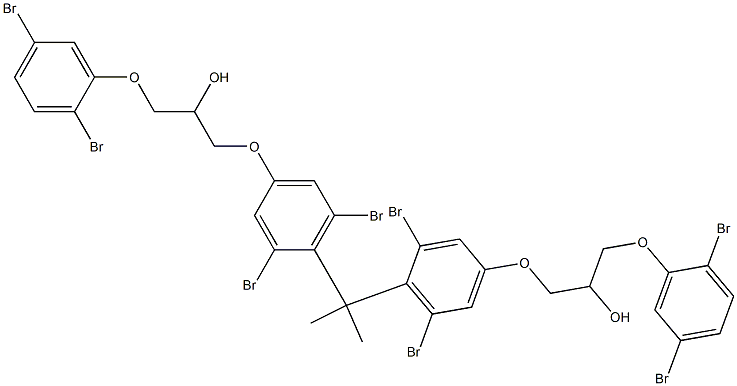 2,2-Bis[2,6-dibromo-4-[2-hydroxy-3-(2,5-dibromophenoxy)propyloxy]phenyl]propane Structure