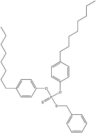 Dithiophosphoric acid O,O-bis(4-octylphenyl)S-benzyl ester Structure