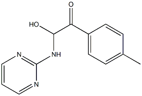 2-[[2-(p-Tolyl)-1-hydroxy-2-oxoethyl]amino]pyrimidine 구조식 이미지