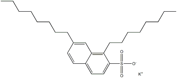 1,7-Dioctyl-2-naphthalenesulfonic acid potassium salt 구조식 이미지
