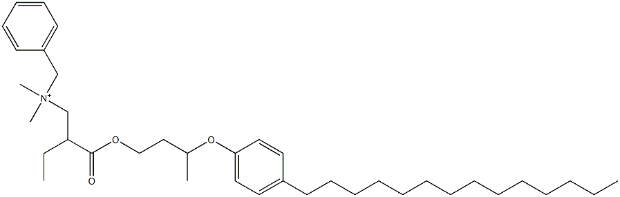 N,N-Dimethyl-N-benzyl-N-[2-[[3-(4-tetradecylphenyloxy)butyl]oxycarbonyl]butyl]aminium Structure