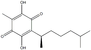 (-)-2-[(R)-1,5-Dimethylhexyl]-3,6-dihydroxy-5-methyl-1,4-benzoquinone 구조식 이미지