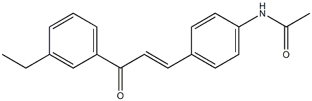 4-Acetylamino-3'-ethyl-trans-chalcone Structure