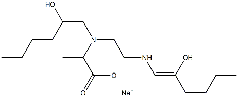 2-[N-(2-Hydroxyhexyl)-N-[2-(2-hydroxy-1-hexenylamino)ethyl]amino]propionic acid sodium salt 구조식 이미지