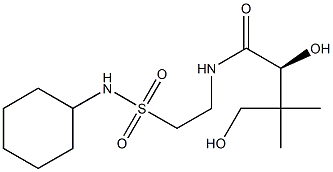 [S,(-)]-N-[2-(Cyclohexylsulfamoyl)ethyl]-2,4-dihydroxy-3,3-dimethylbutyramide 구조식 이미지