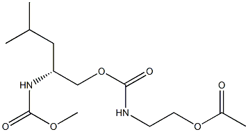 (+)-[(R)-1-[[(2-Acetyloxyethyl)carbamoyl]oxymethyl]-3-methylbutyl]carbamic acid methyl ester Structure