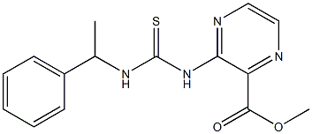 3-[3-(1-Phenylethyl)thioureido]pyrazine-2-carboxylic acid methyl ester Structure