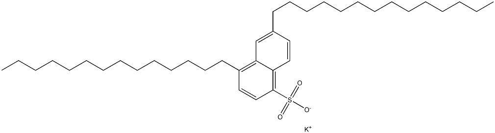 4,6-Ditetradecyl-1-naphthalenesulfonic acid potassium salt Structure